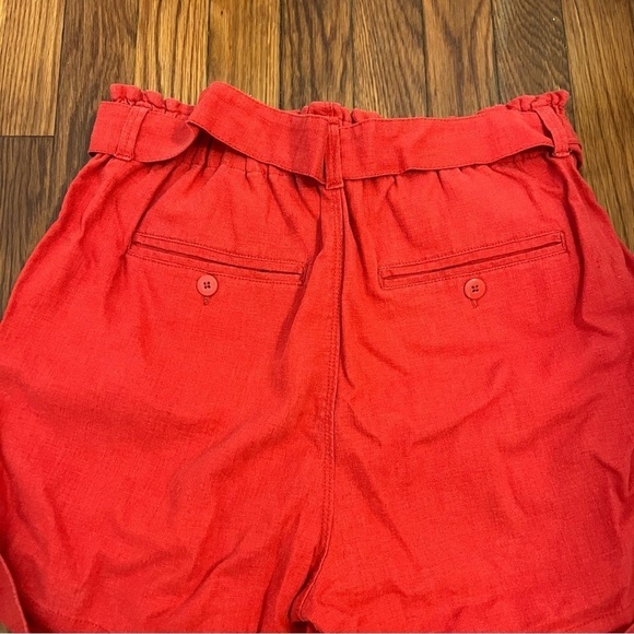 Sanctuary Daily Paperbag Tie Waist Short Red Orange - Picture 6 of 11